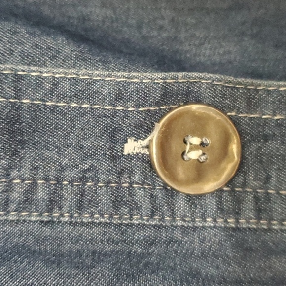 Alfred Dunner top women's size 18 blue button down denim look - Picture 6 of 11